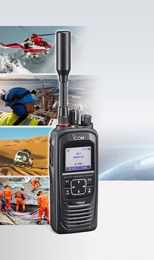 ICOM IC-SAT100 Icom & Iridium Satellite Push-to-Talk PTT Transceiver Two-Way Radio - Global Use