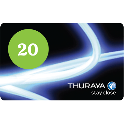 Thuraya Recharge Card 20 USD